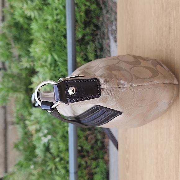 Coach Khaki Signature Sateen w/Front Pocket Top Zip Crossbody Bag - Picture 3 of 15